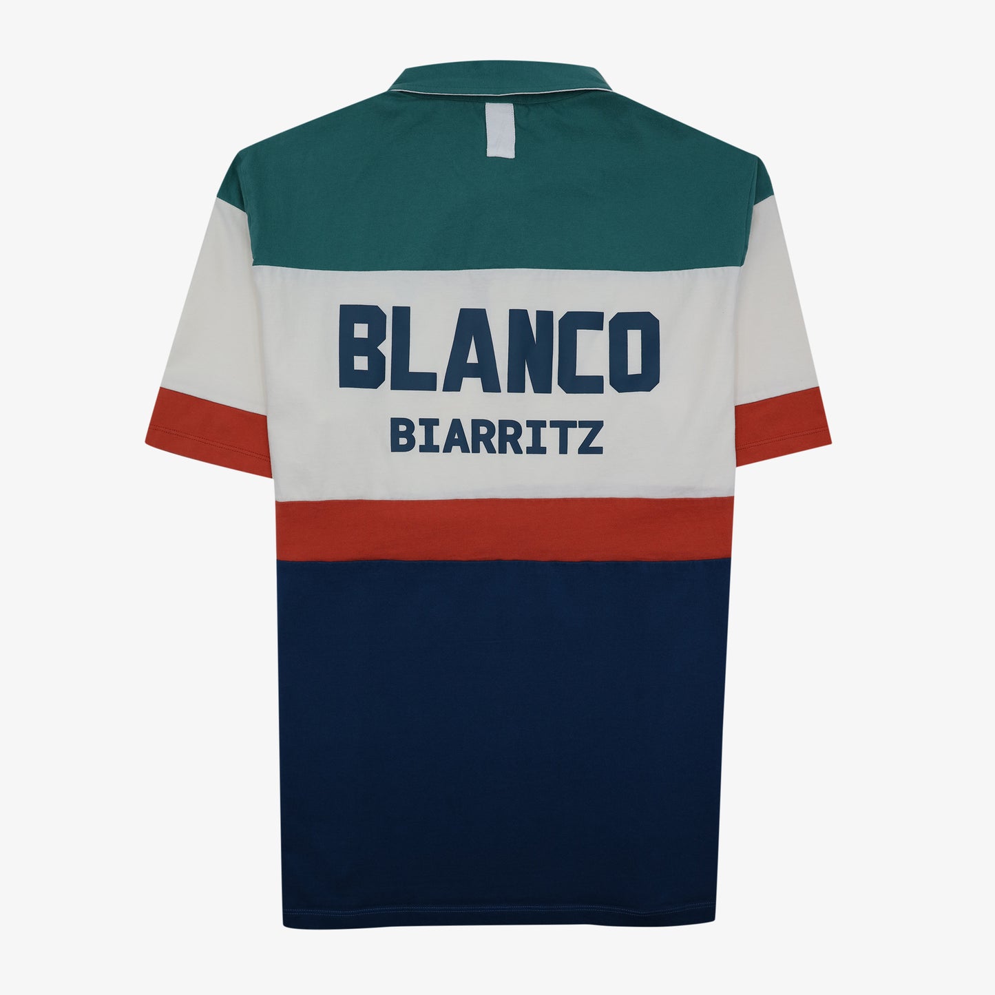 Polo manches courtes en coton print BLANCO BIARRITZ