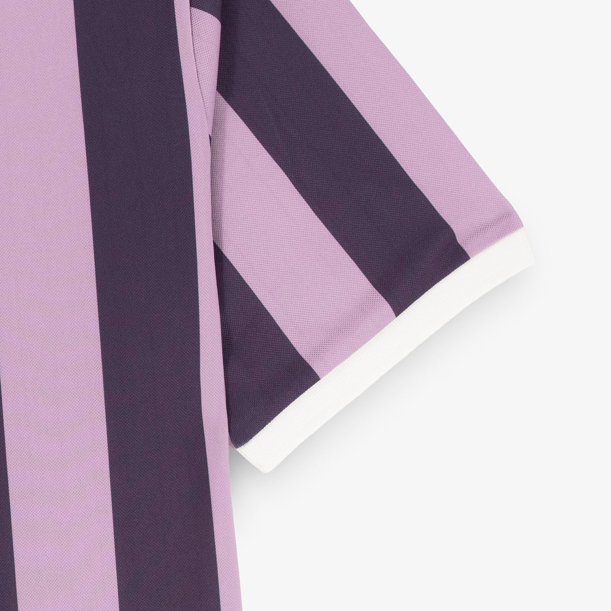 "Iconic Stripes"-polo met korte mouwen, paars, met borduursel van Toulouse Football Club