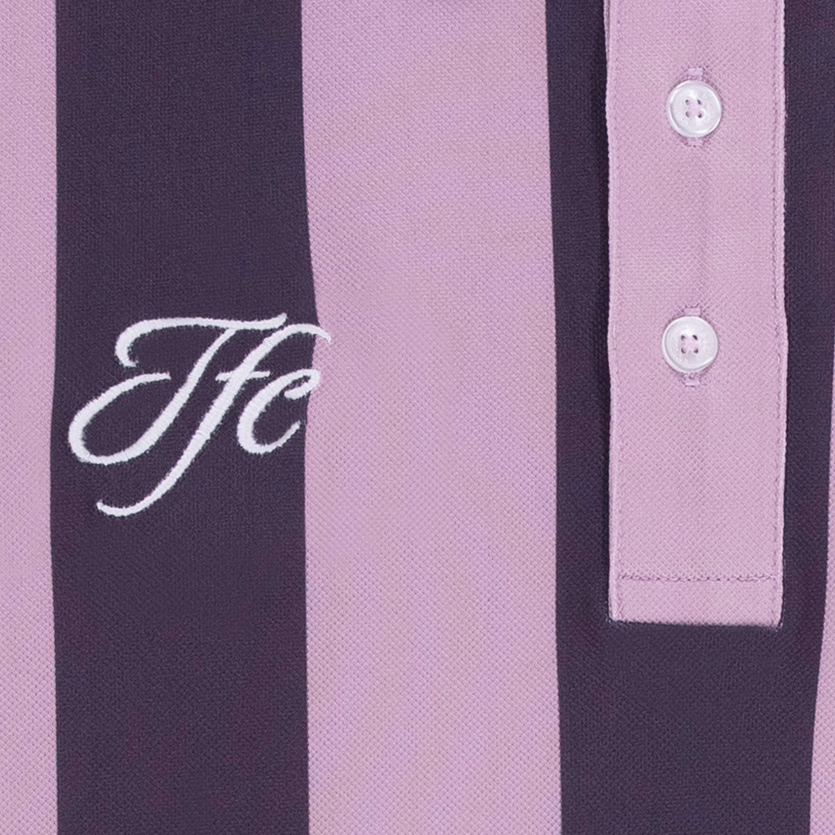 "Iconic Stripes"-polo met korte mouwen, paars, met borduursel van Toulouse Football Club