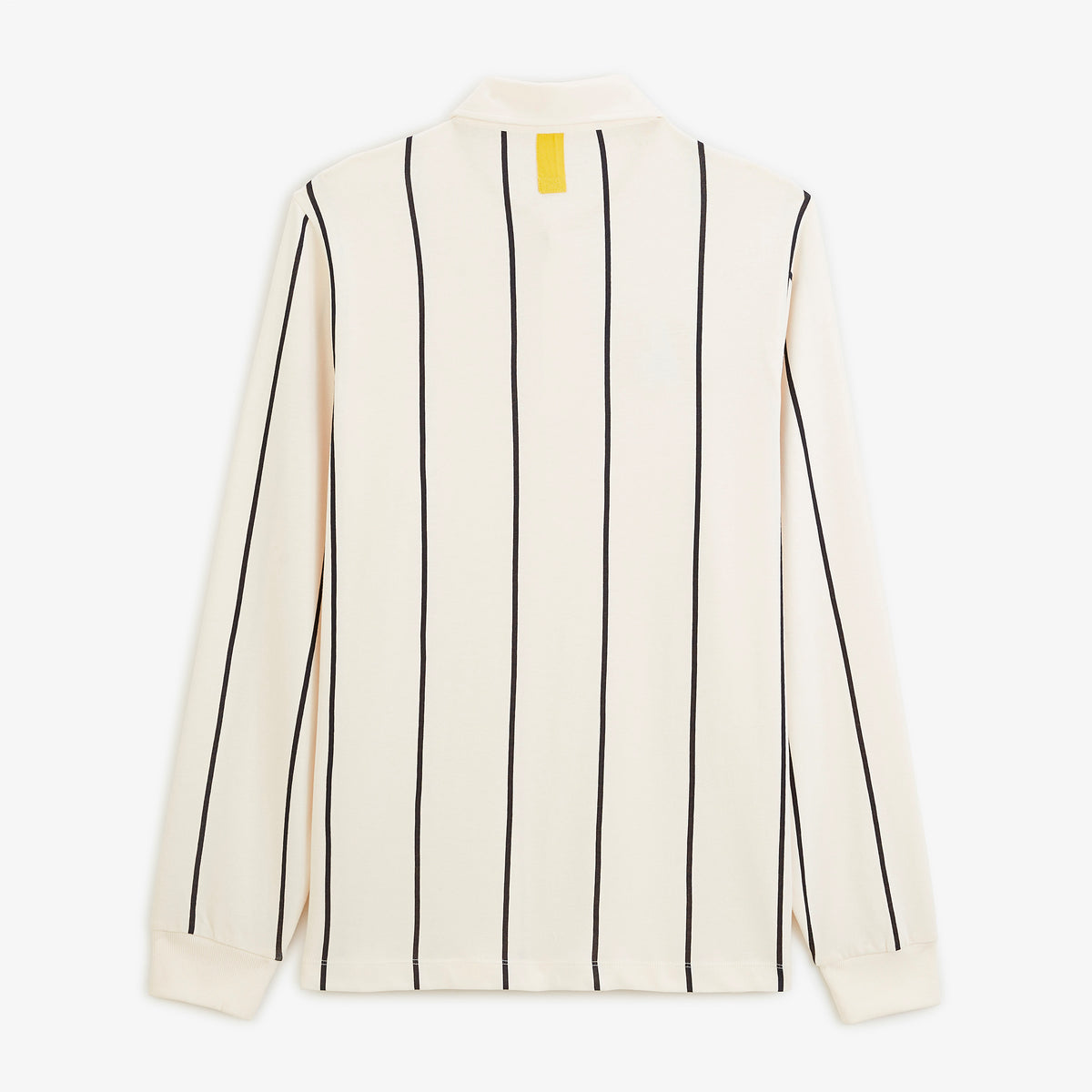 Polo de rugby manches longues rayé broderie 15 blanc cassé