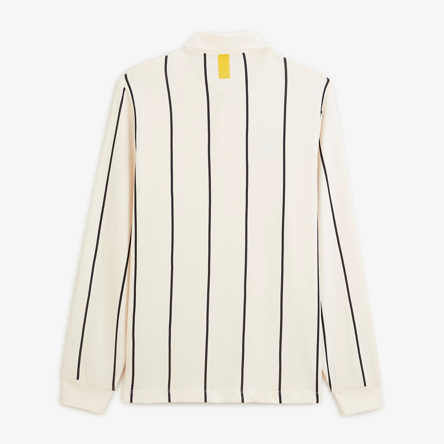 Polo de rugby manches longues rayé broderie 15 blanc cassé