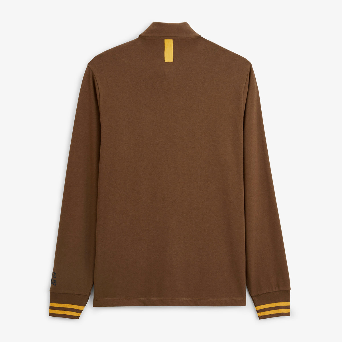 Polo de rugby manches longues badge cœur bouclette marron brownie