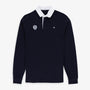 Polo rugby homme manches longues RC Vannes 100% coton bleu marine foncé