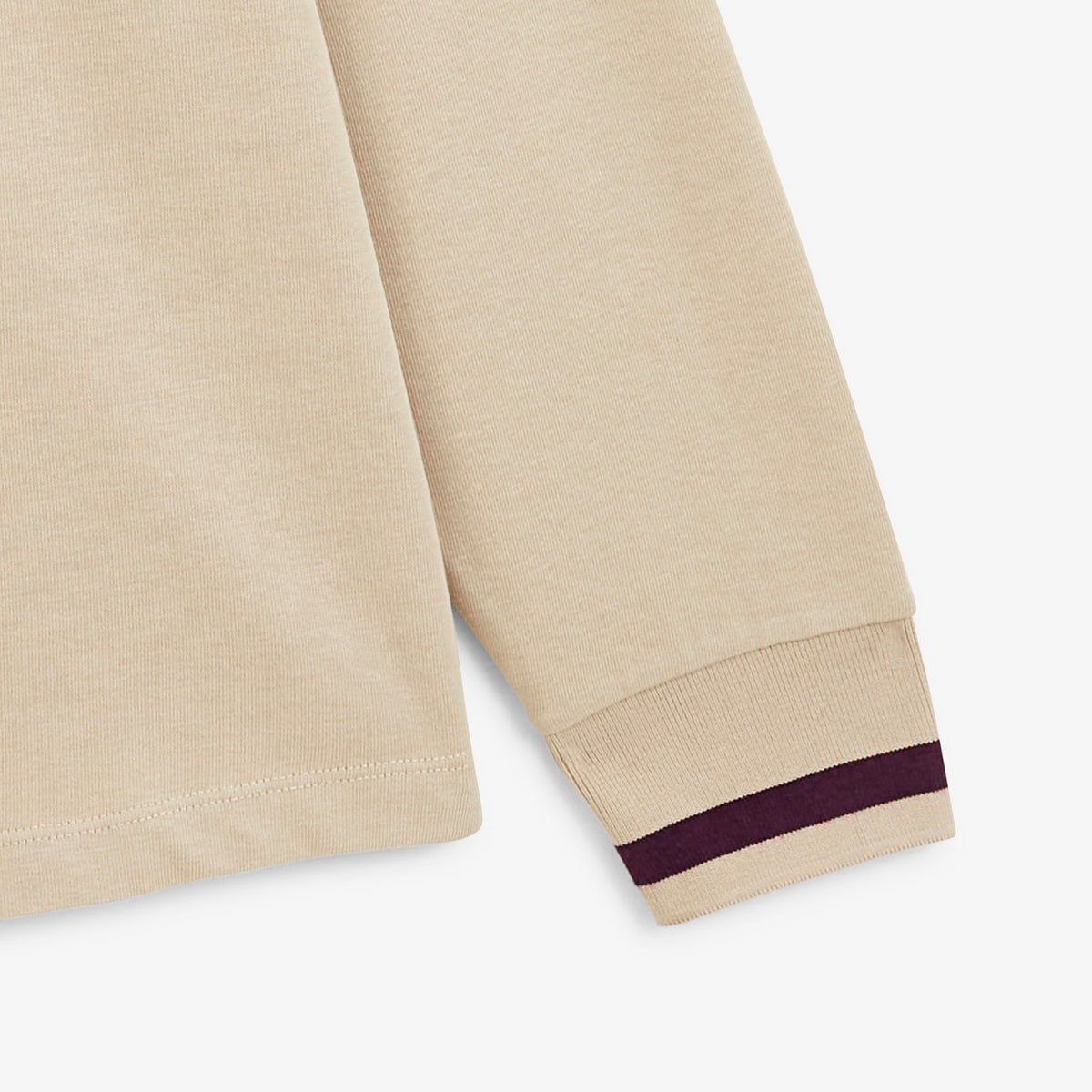 Polo de rugby manches longues BLANCO BIARRITZ dos tartan beige travertin