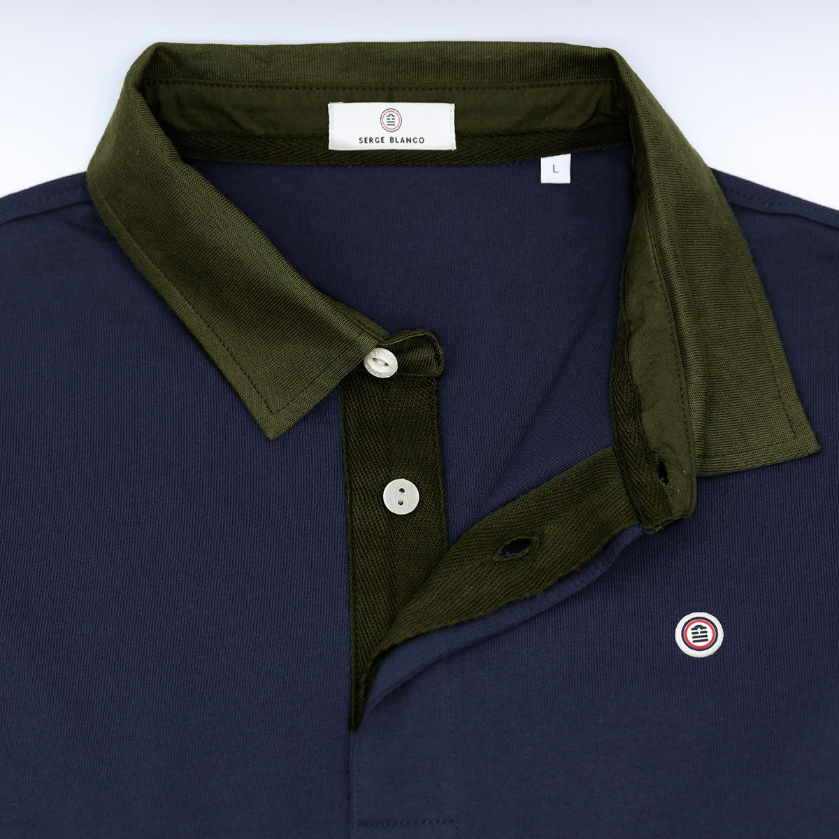 Maillot de rugby Livio en jersey avec bleu marine