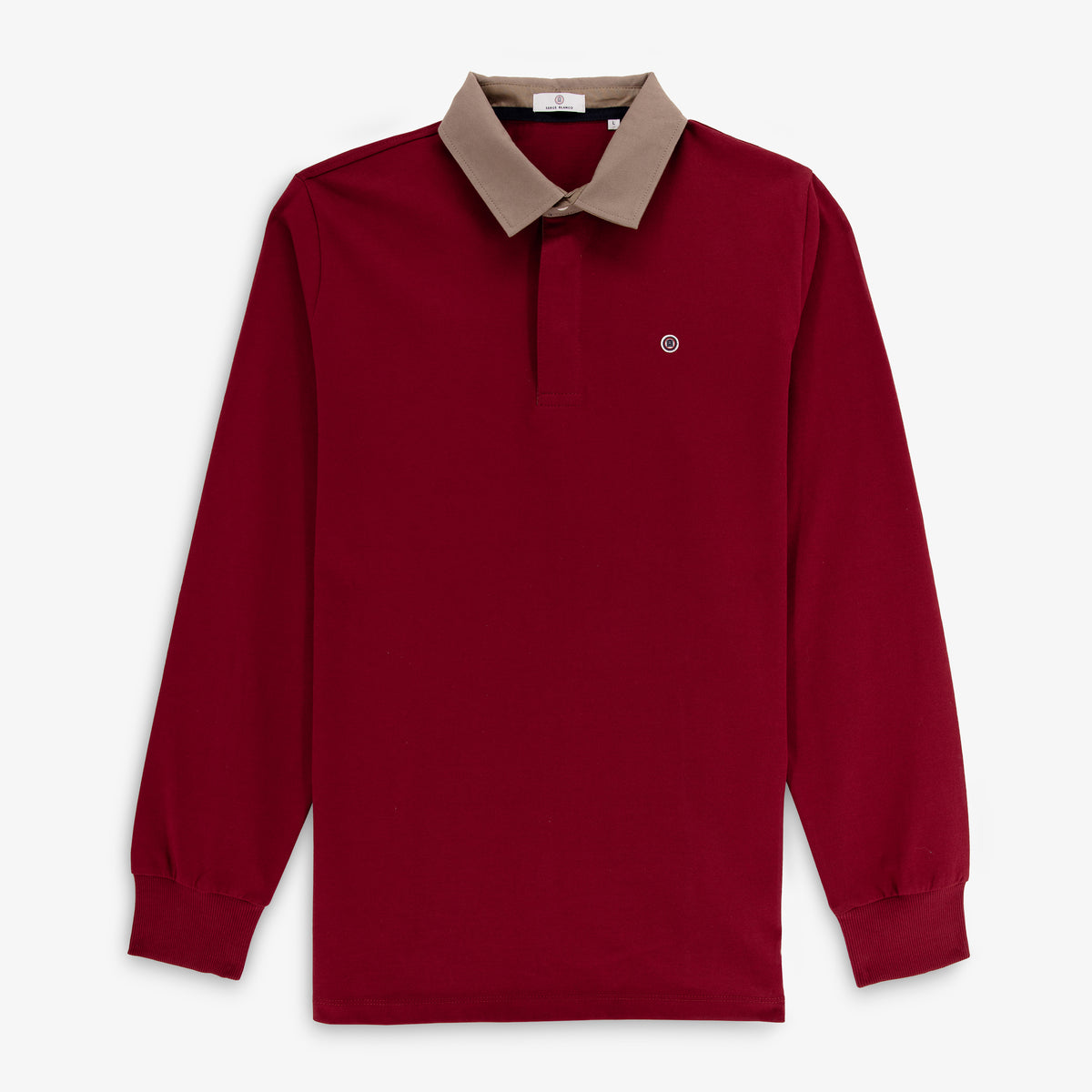 Maillot de rugby manches longues Lupin en coton rouge