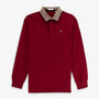 Maillot de rugby manches longues Lupin en coton rouge