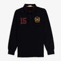 Maillot de rugby manches longues Lio en coton noir