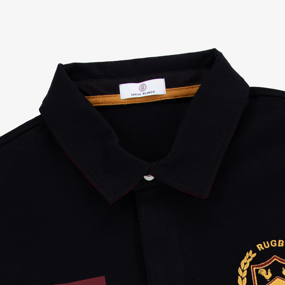 Maillot de rugby manches longues Lio en coton noir