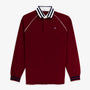 Maillot de rugby manches longues Lovea en coton rouge bordeaux