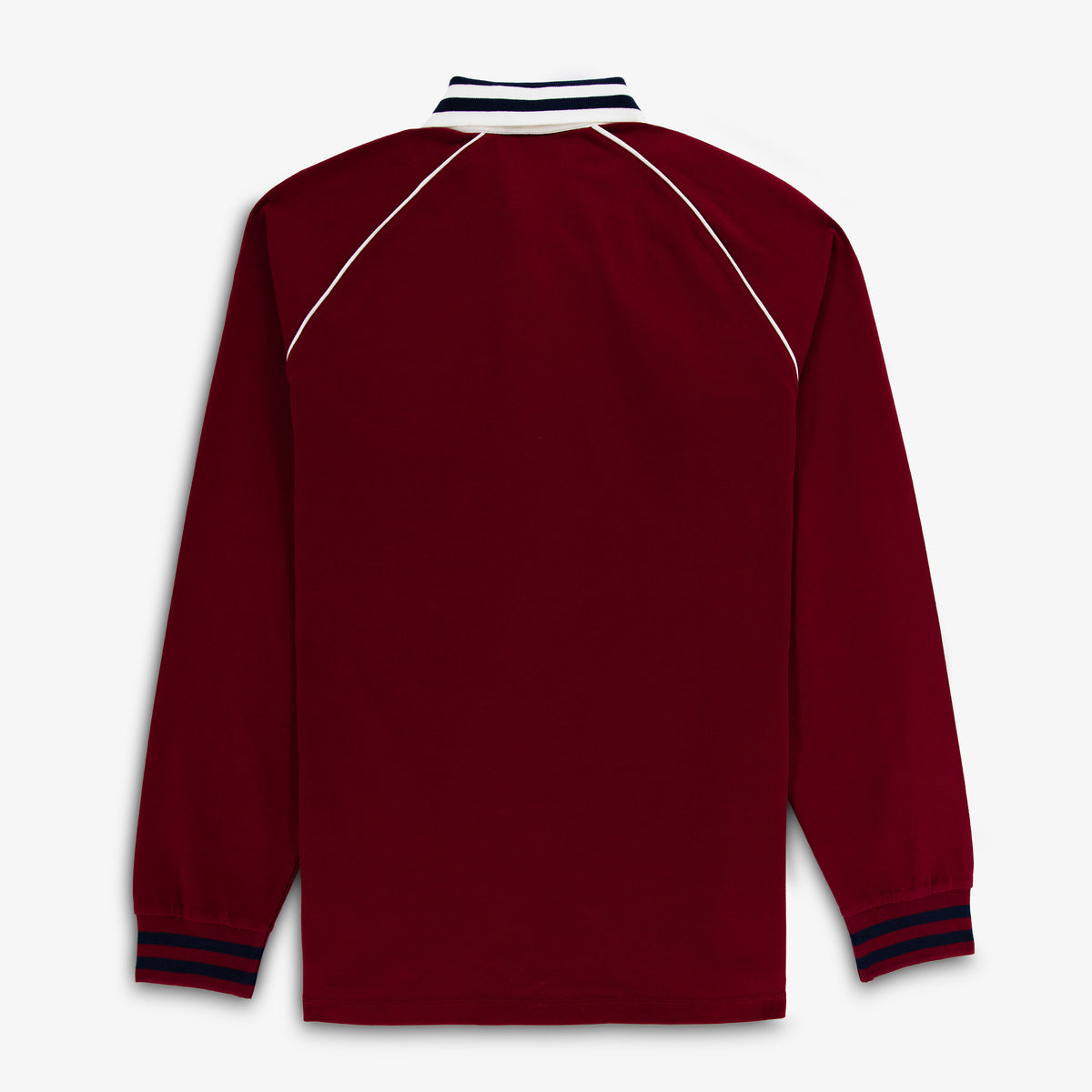 Maillot de rugby manches longues Lovea en coton rouge bordeaux