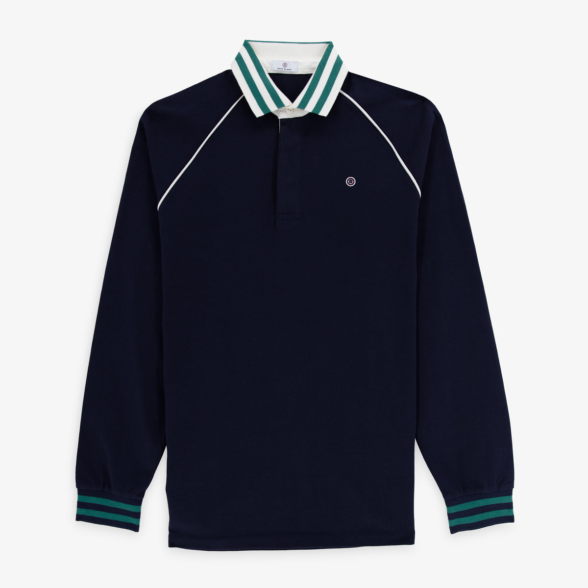 Maillot de rugby manches longues Lovea en coton bleu marine