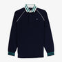 Maillot de rugby manches longues Lovea en coton bleu marine