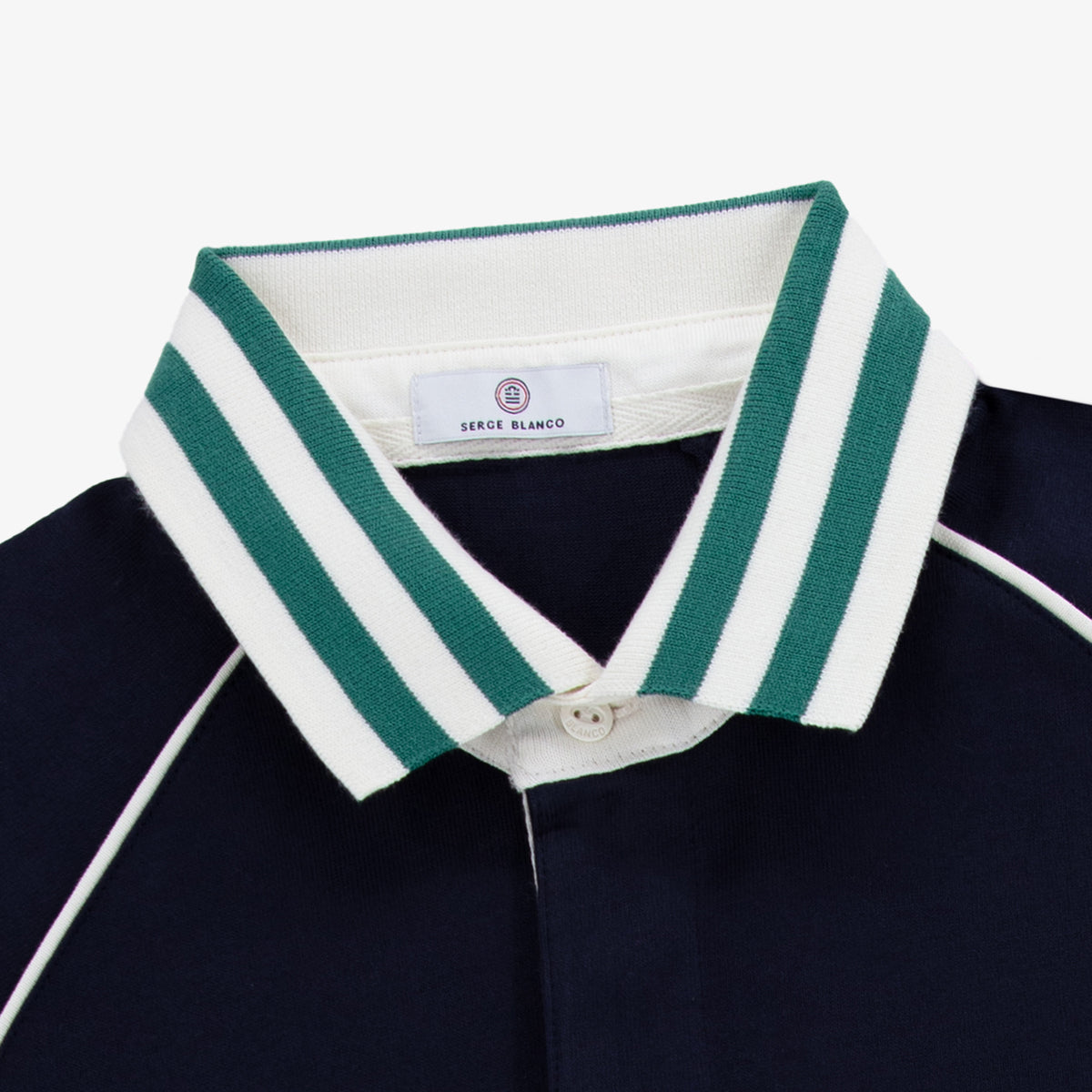 Maillot de rugby manches longues Lovea en coton bleu marine