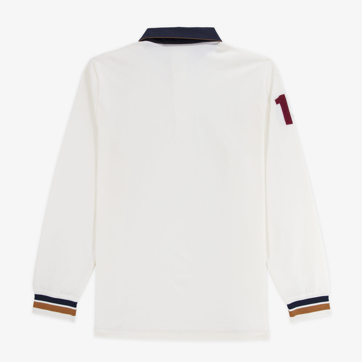 Maillot de rugby manches longues Look en coton blanc cassé