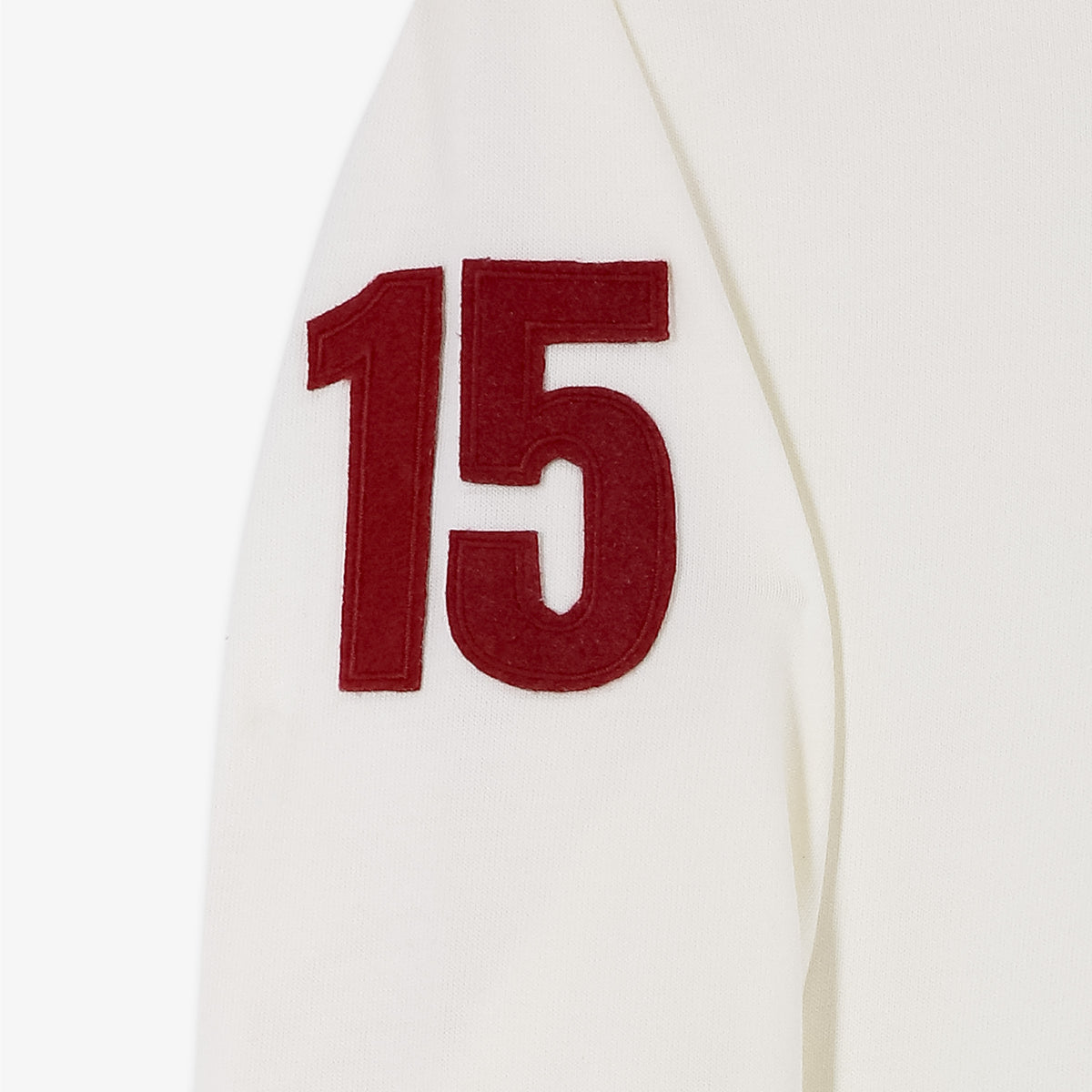 Maillot de rugby manches longues Look en coton blanc cassé