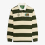 Polo rugby manches longues rayé vert thym à broderie SP Section Paloise