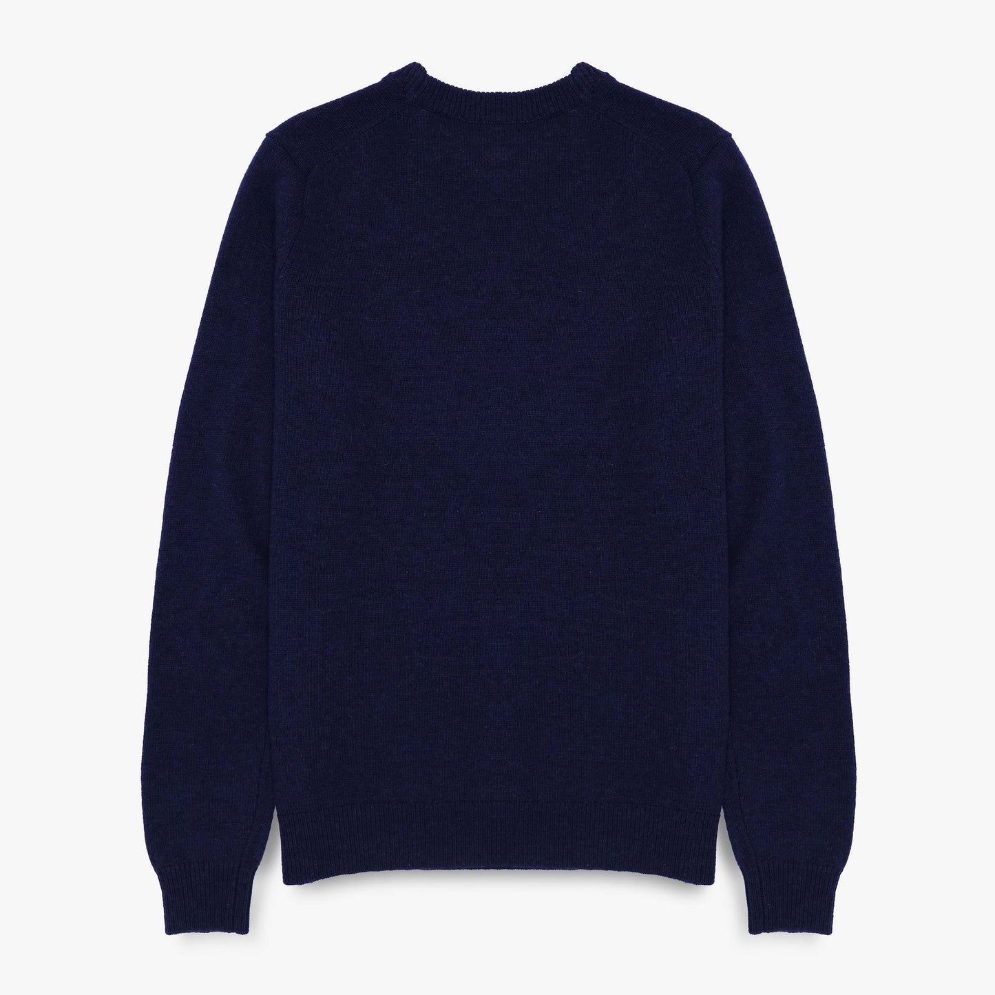 Jersey de cuello redondo azul oscuro de lana