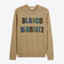 Pull Mohan jacquard BLANCO BIARRITZ col rond beige