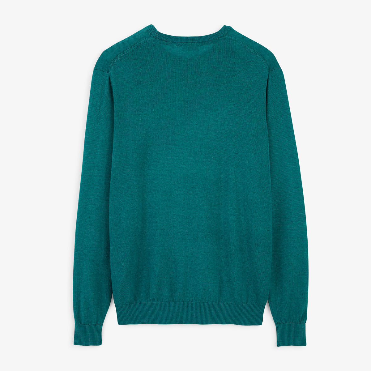 Pull Mao essentiel col rond vert pivert