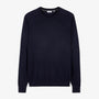 Pull Mao essentiel col rond bleu marine
