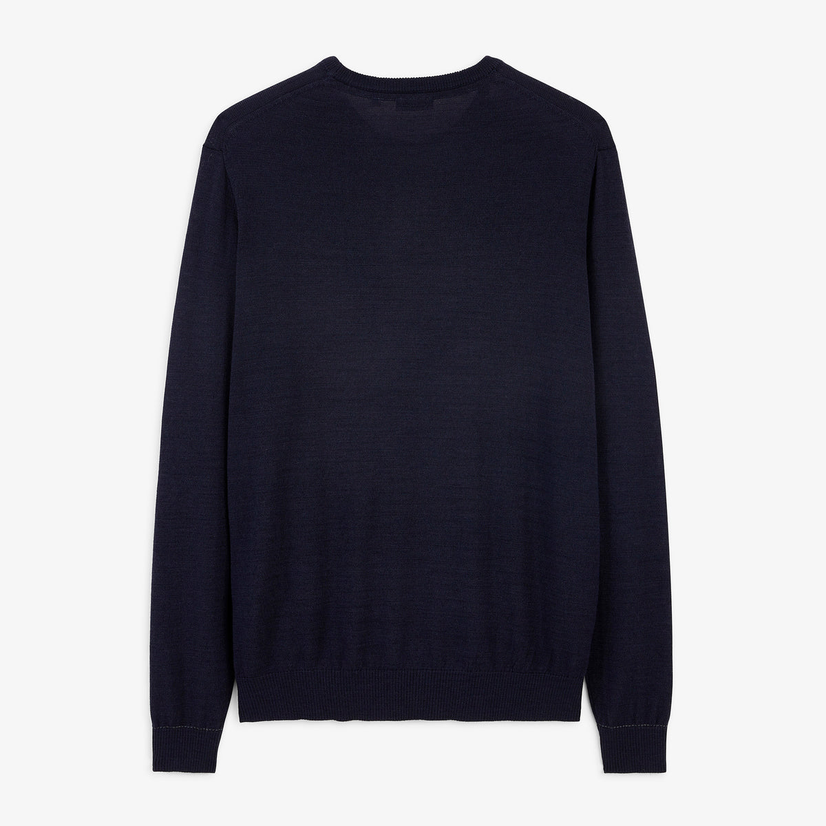 Pull Mao essentiel col rond bleu marine