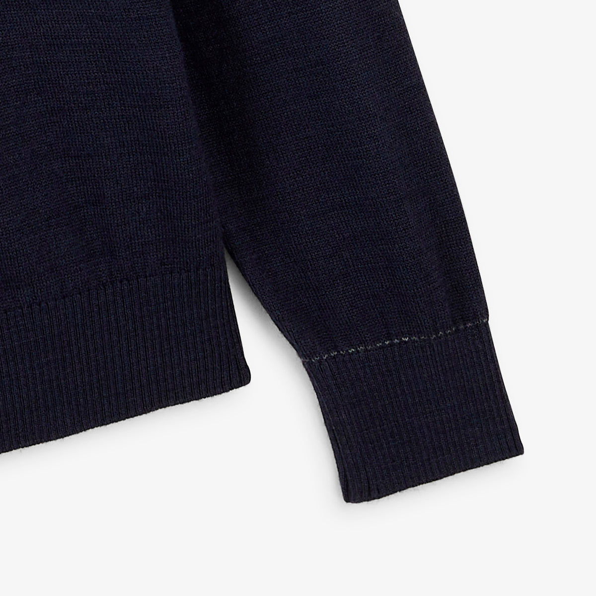 Pull Mao essentiel col rond bleu marine