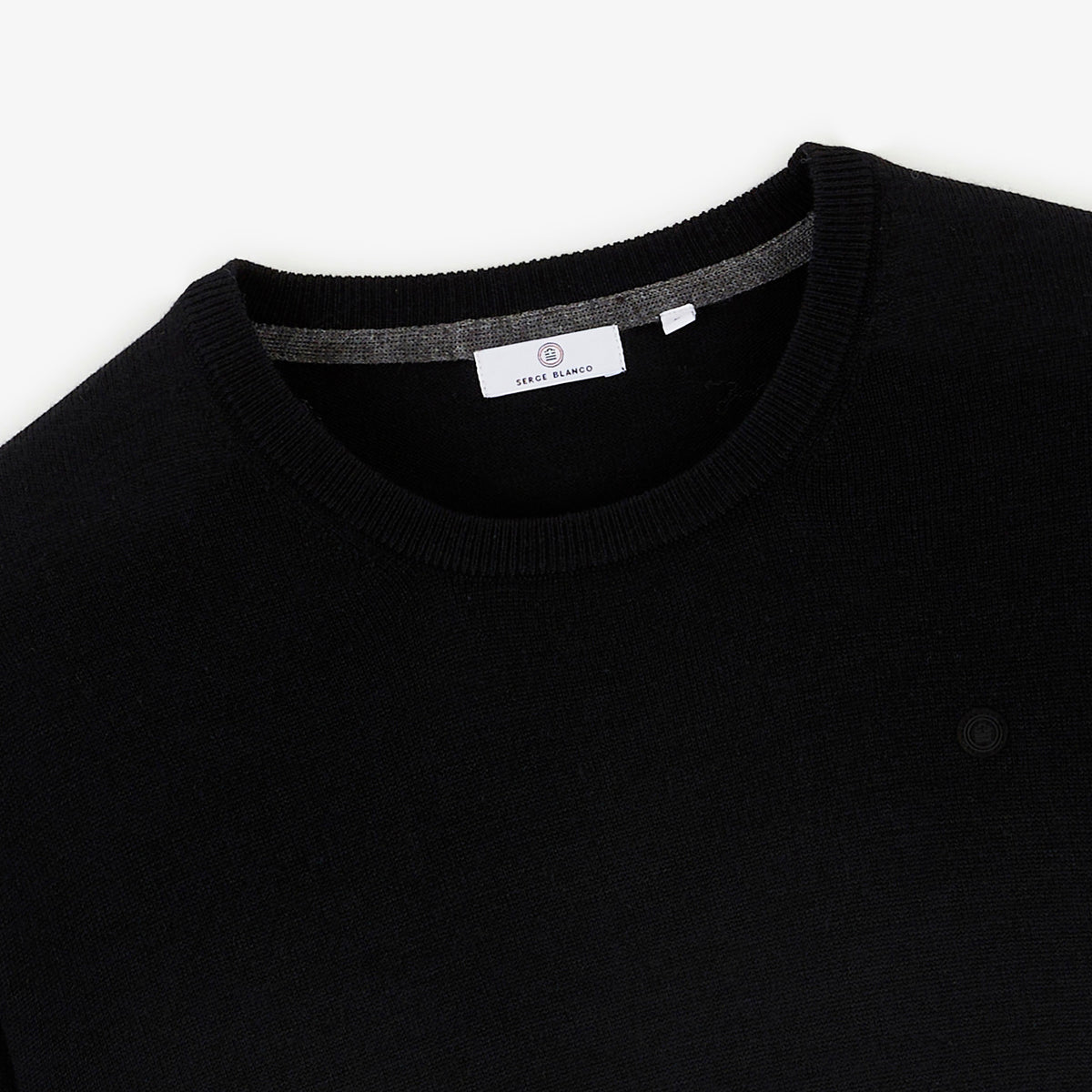 Pull Mao essentiel col rond noir