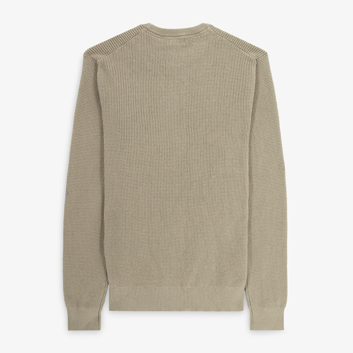 Pull col rond coton et soie beige sable Manolo RCT