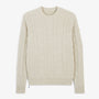 Pull Médéric torsadé laine col rond beige sable SBPLAY