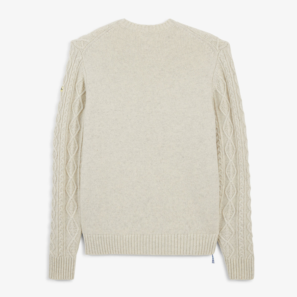 Pull Médéric torsadé laine col rond beige sable SBPLAY