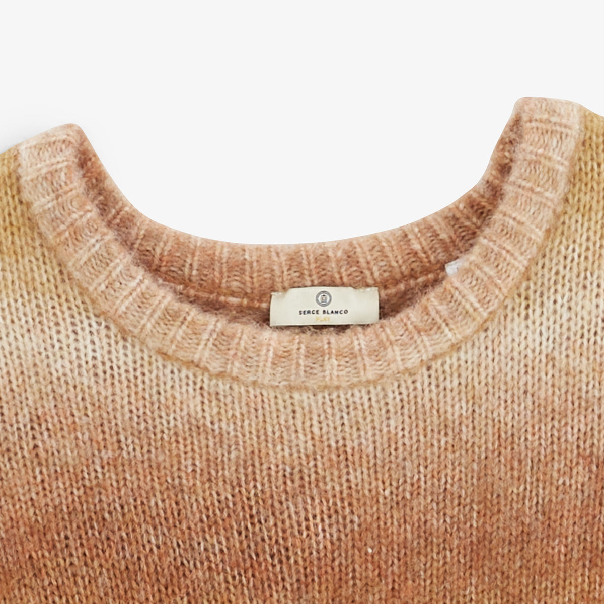 Pull Merlin dégradé col rond caramel SBPLAY