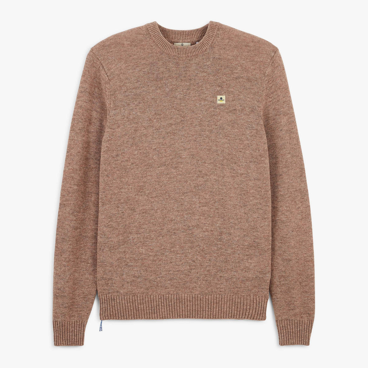 Pull Madani laine col rond beige cachemire SBPLAY