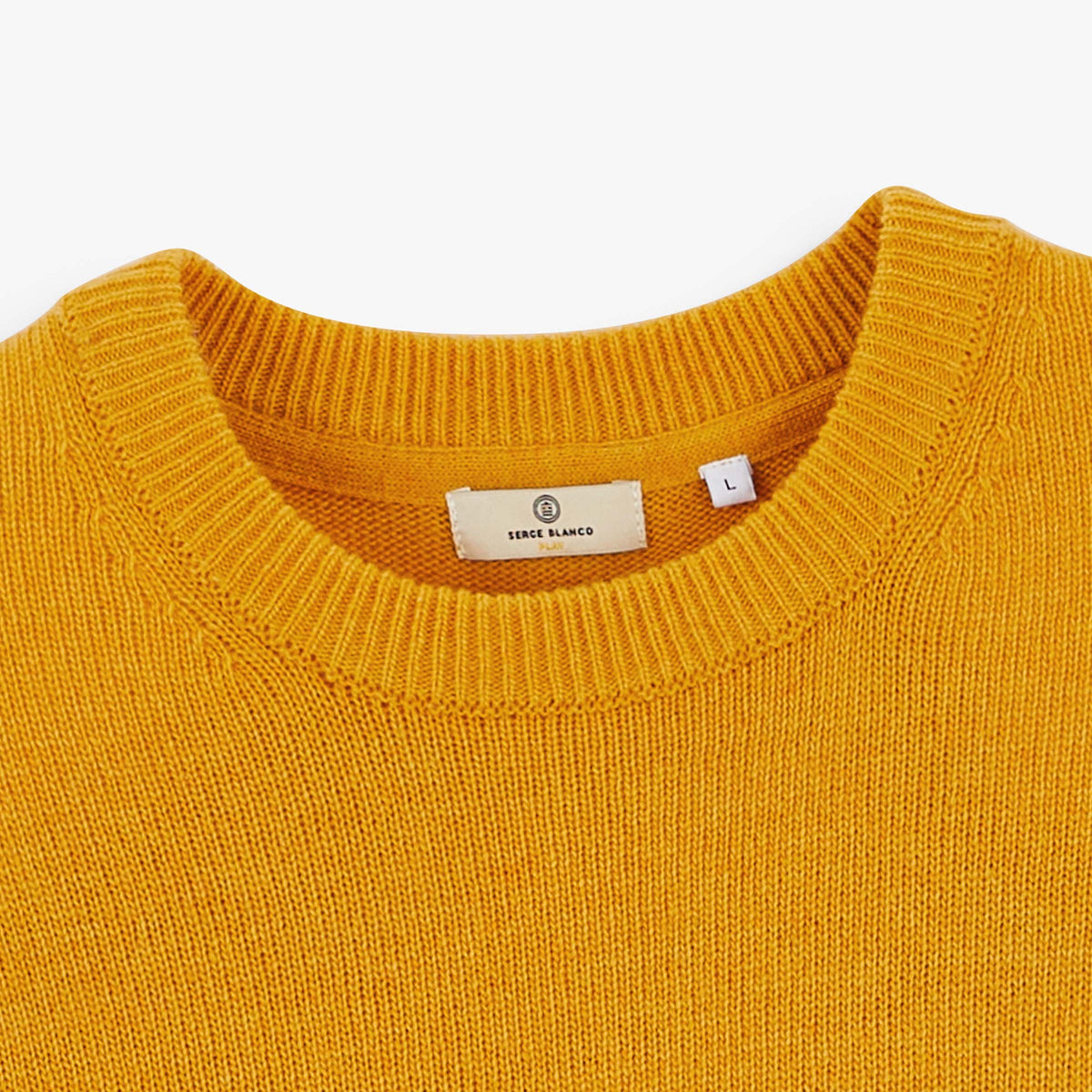 Pull Madani laine col rond jaune SBPLAY