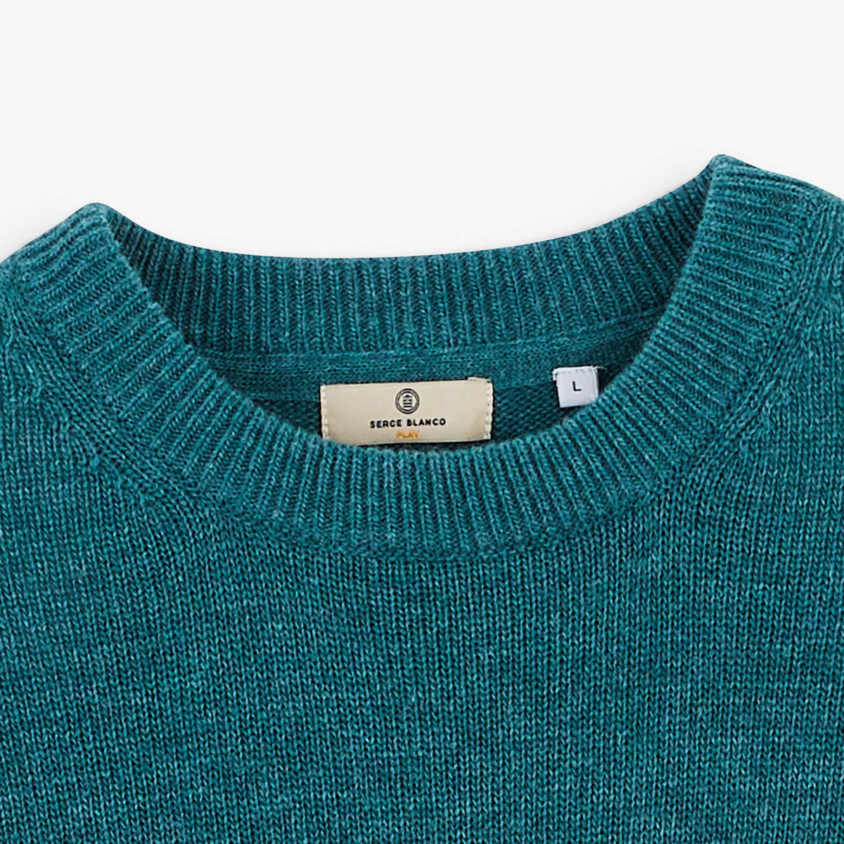 Pull Madani laine col rond bleu canard SBPLAY