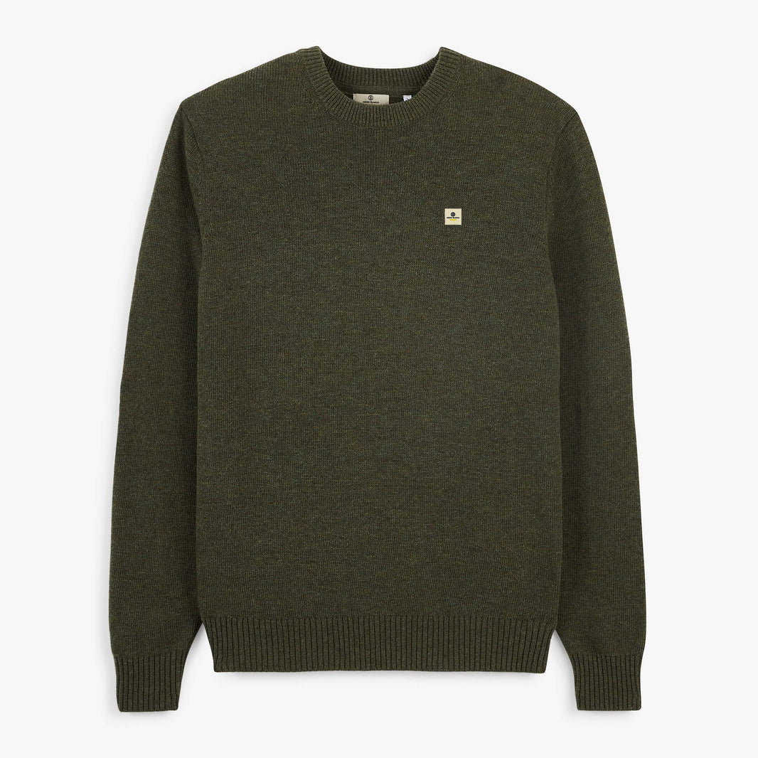 Pull Madani laine col rond vert mousse SBPLAY