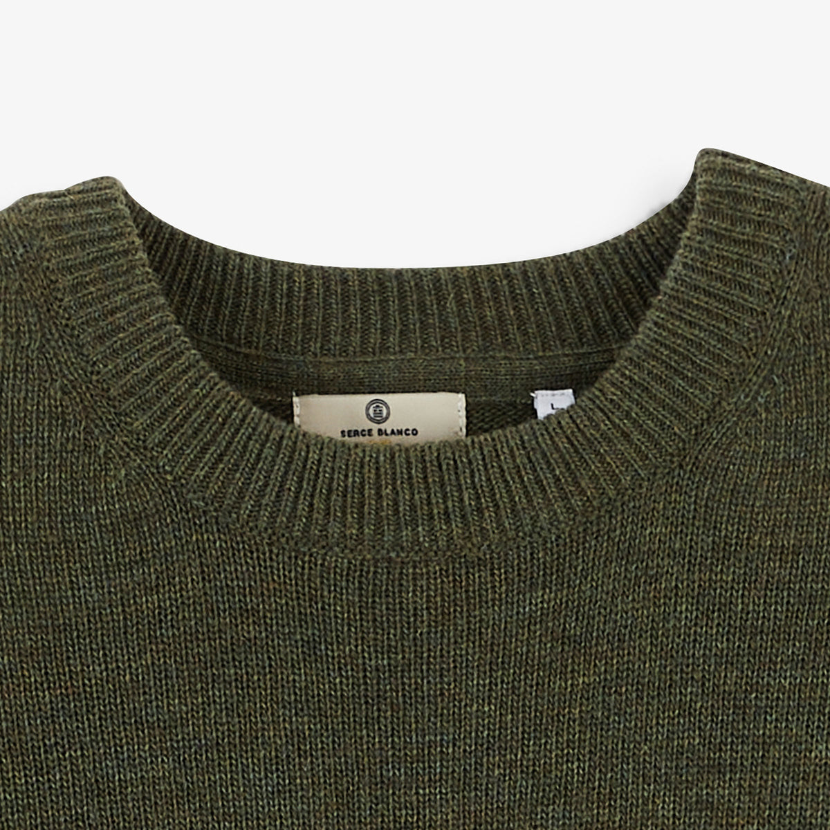 Pull Madani laine col rond vert mousse SBPLAY