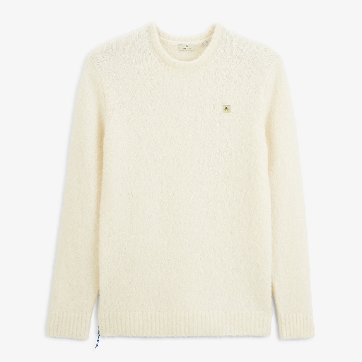 Pull Murray laine effet bouclette col rond ivoire SBPLAY