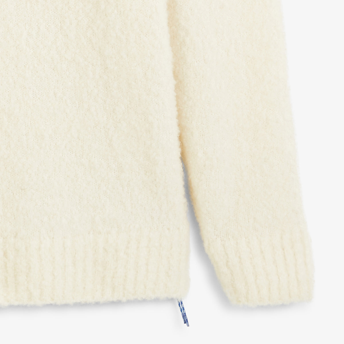 Pull Murray laine effet bouclette col rond ivoire SBPLAY