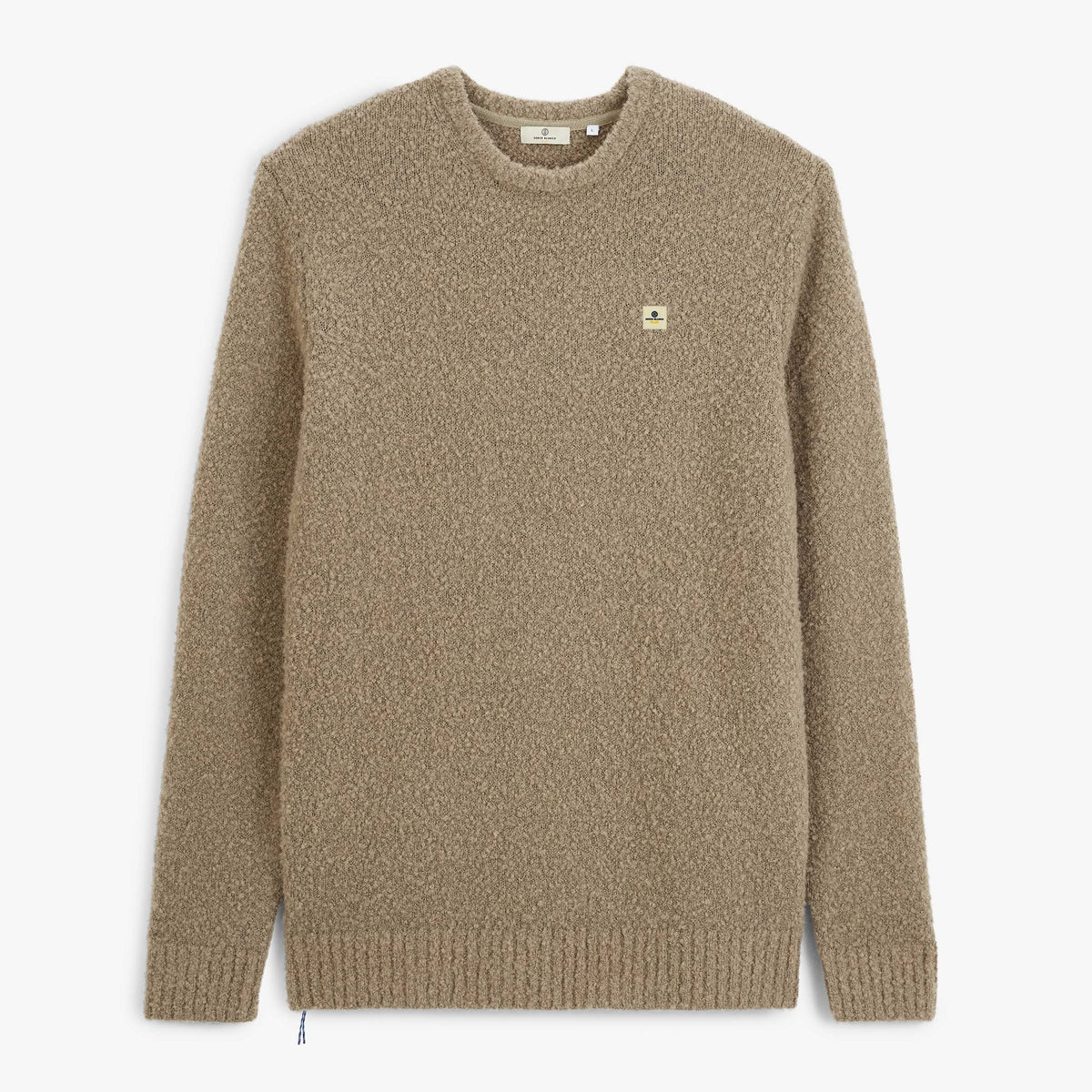 Pull Murray laine effet bouclette col rond beige SBPLAY