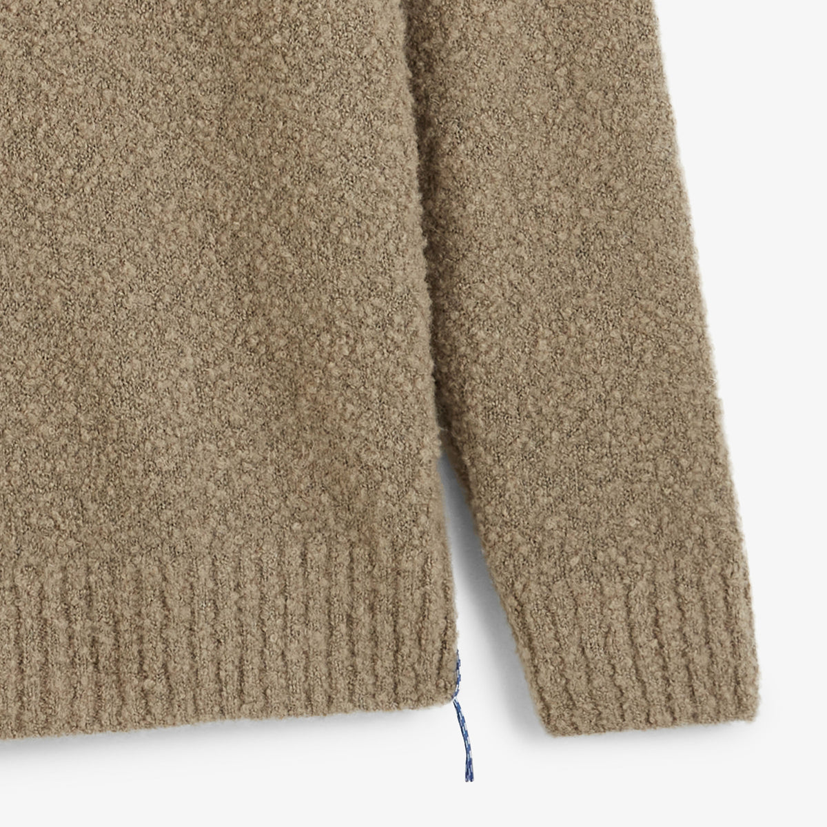 Pull Murray laine effet bouclette col rond beige SBPLAY