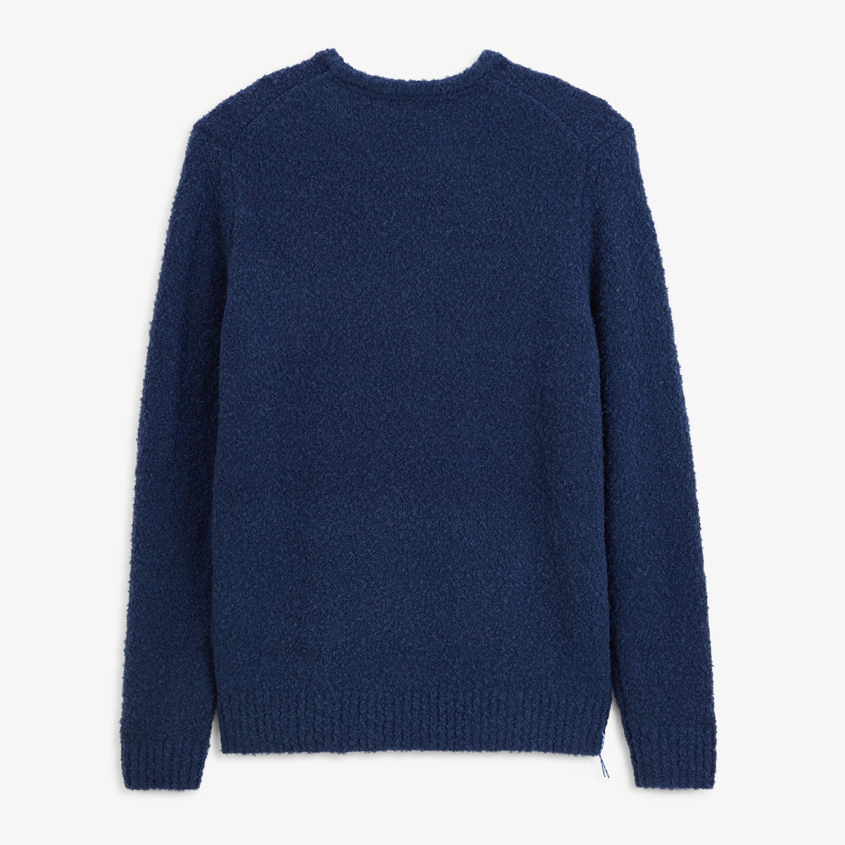 Pull Murray laine effet bouclette col rond bleu indigo SBPLAY