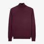 Pull Massia essentiel col montant rouge vigne
