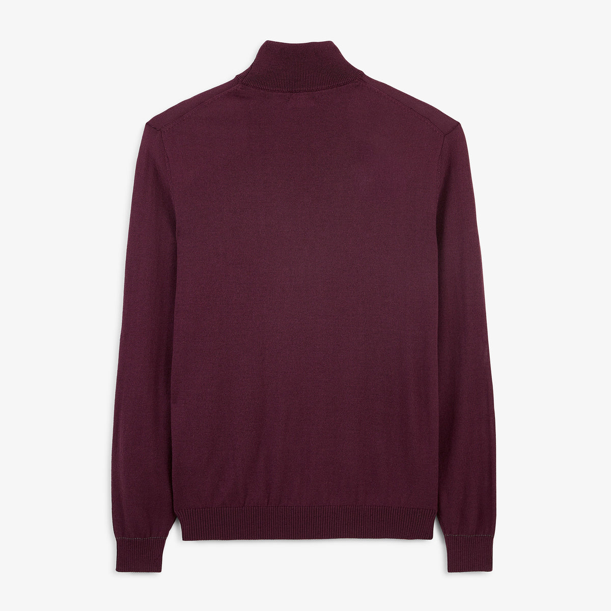 Pull Massia essentiel col montant rouge vigne