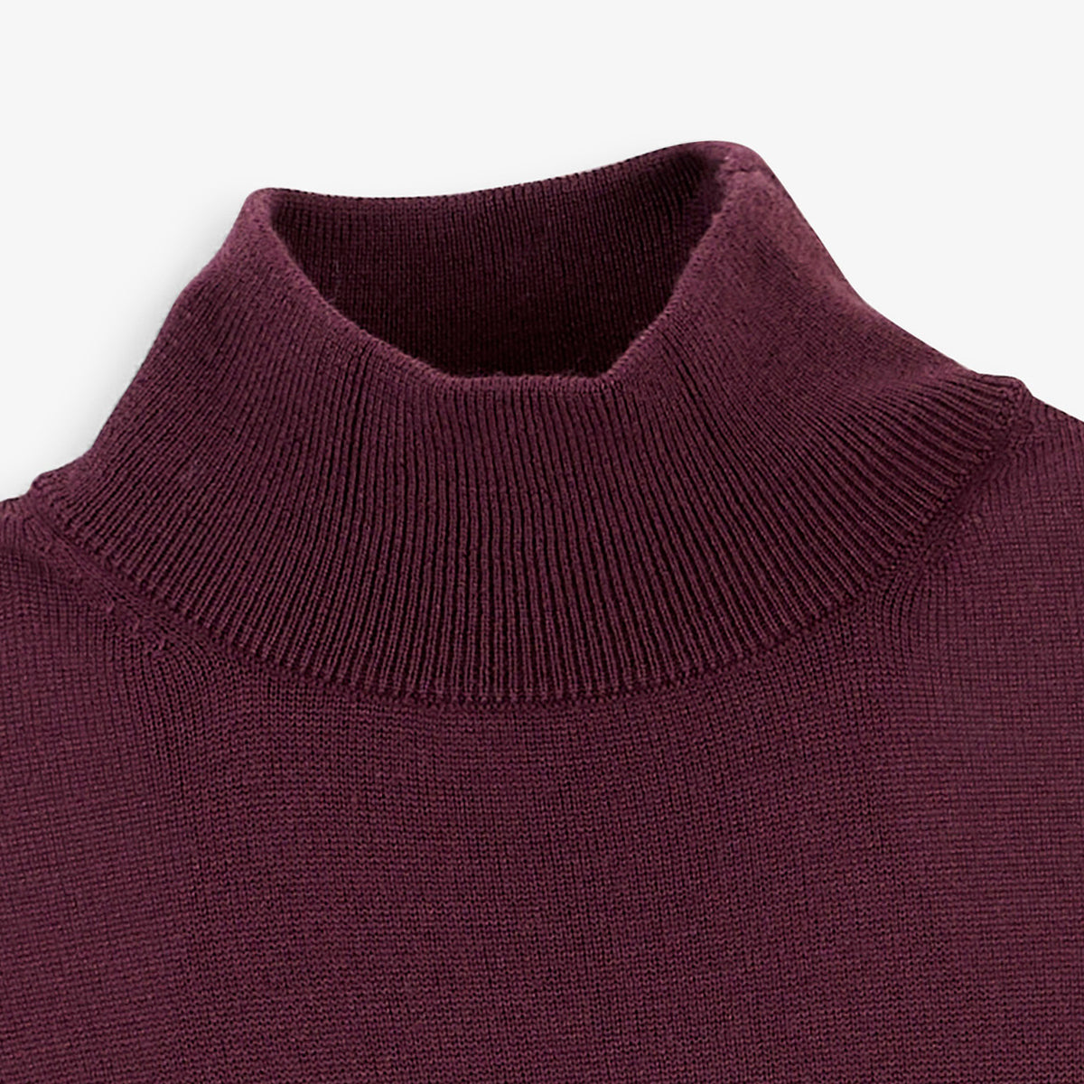 Pull Massia essentiel col montant rouge vigne