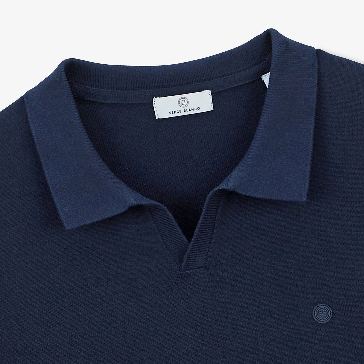 Malo midnight blue polo neck sweater