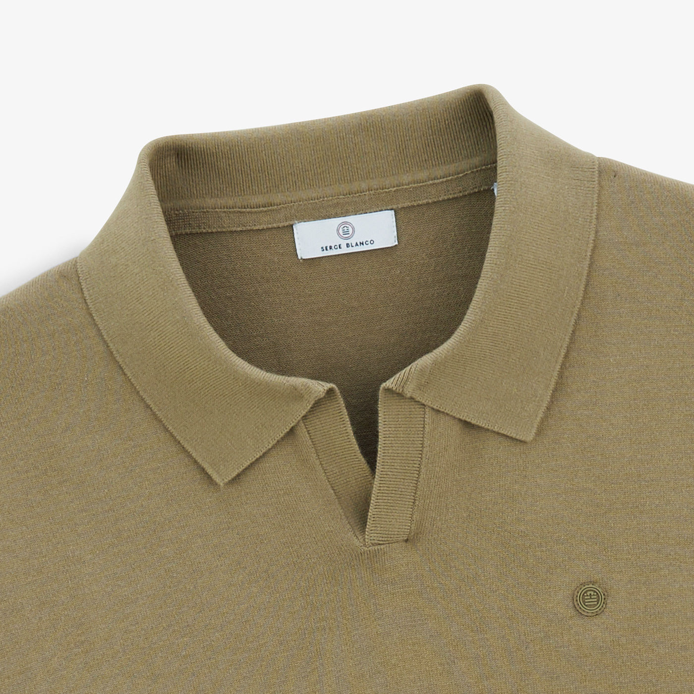 Marvin polo neck teak sweater