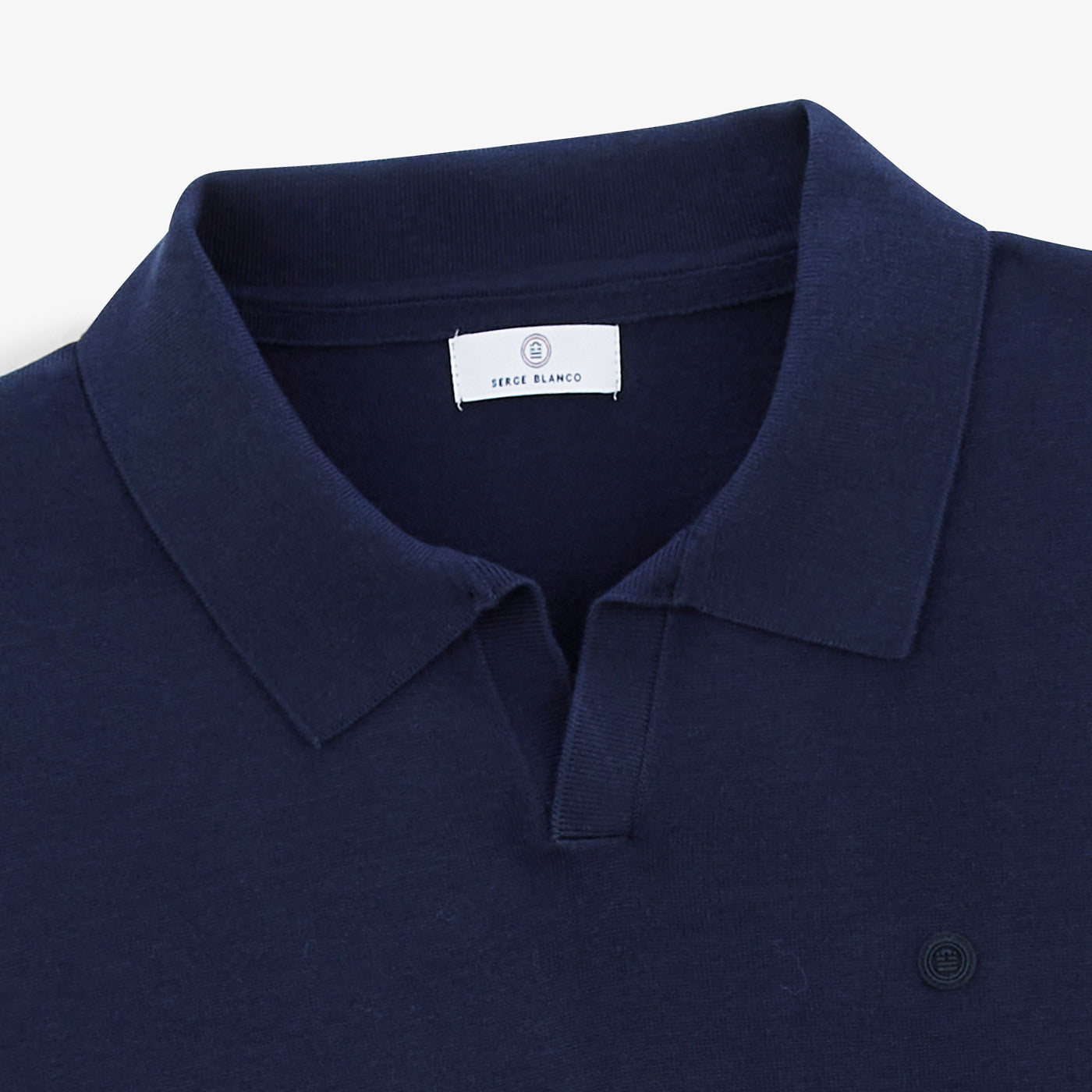 Marvin midnight blue polo neck sweater