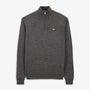 Pull col zippé laine mérinos mélangée gris clair chiné Marvine