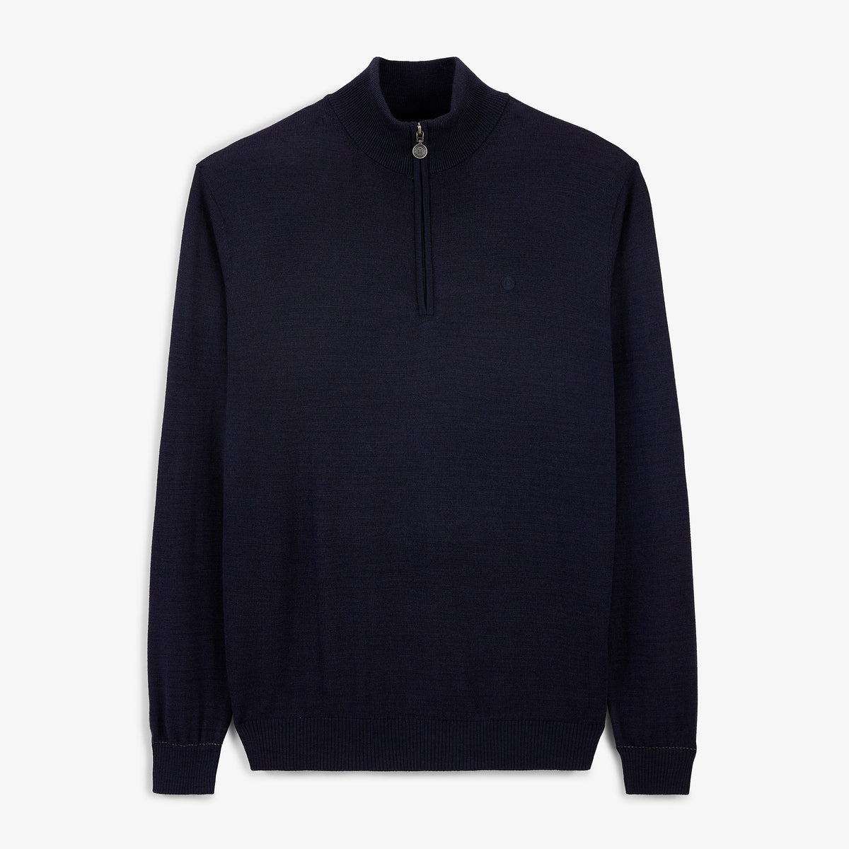 Pull Marvine essentiel col zippé bleu marine